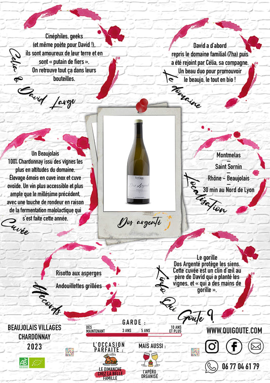 Dos Argenté 2023 - Célia & David Large