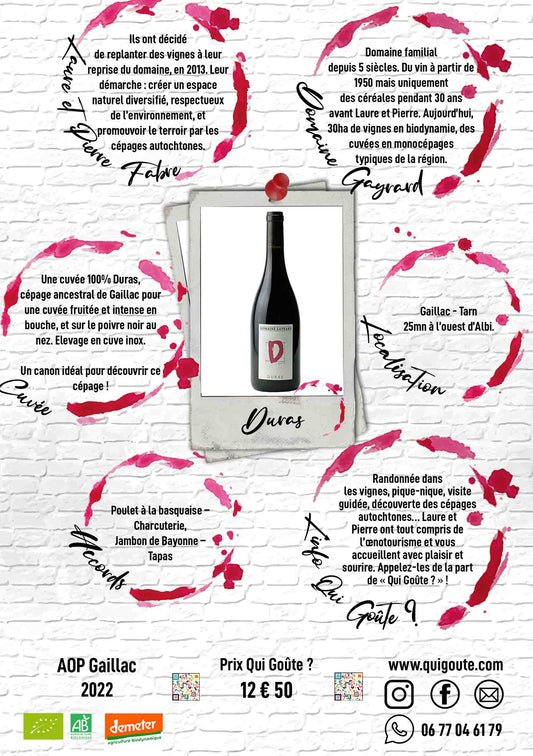 Duras 2022 & 2023 - Gayrard