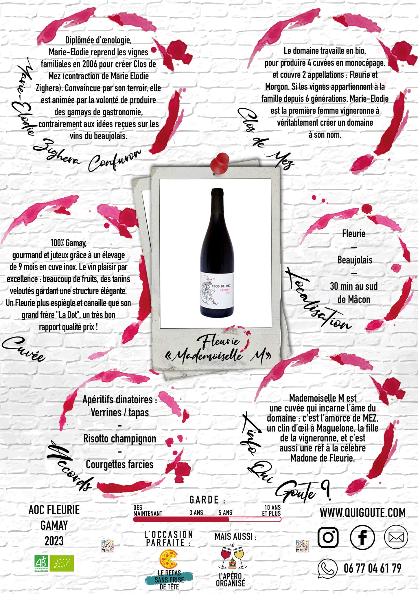 Fleurie "Mademoiselle M" 2023 - Clos de MEZ
