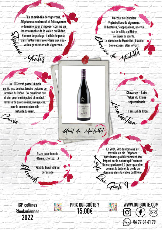 Les Hauts du Monteillet Rouge 2022 - Stéphane Montez
