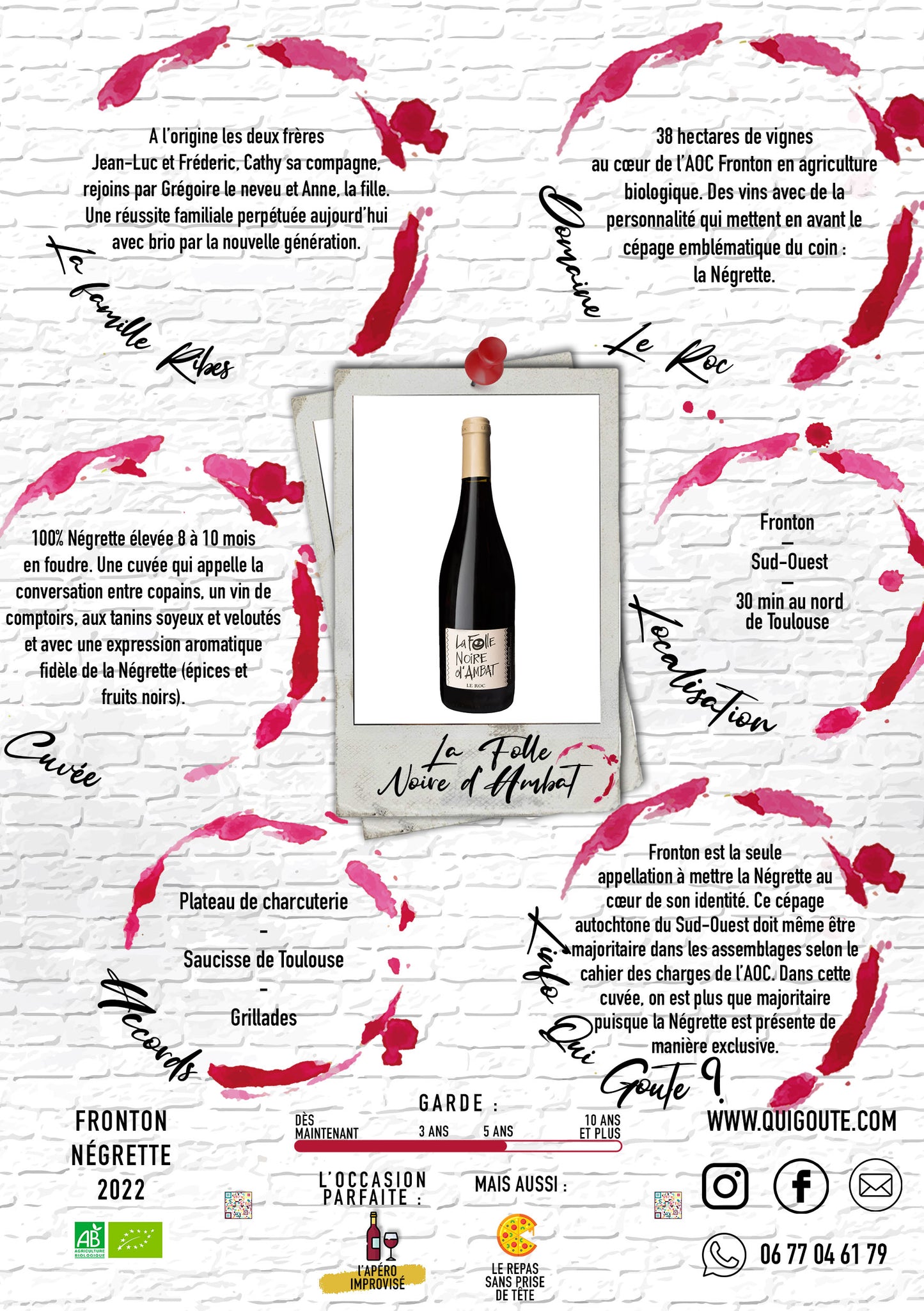 "La Folle Noire D'Ambat" 2022 - Domaine Le Roc