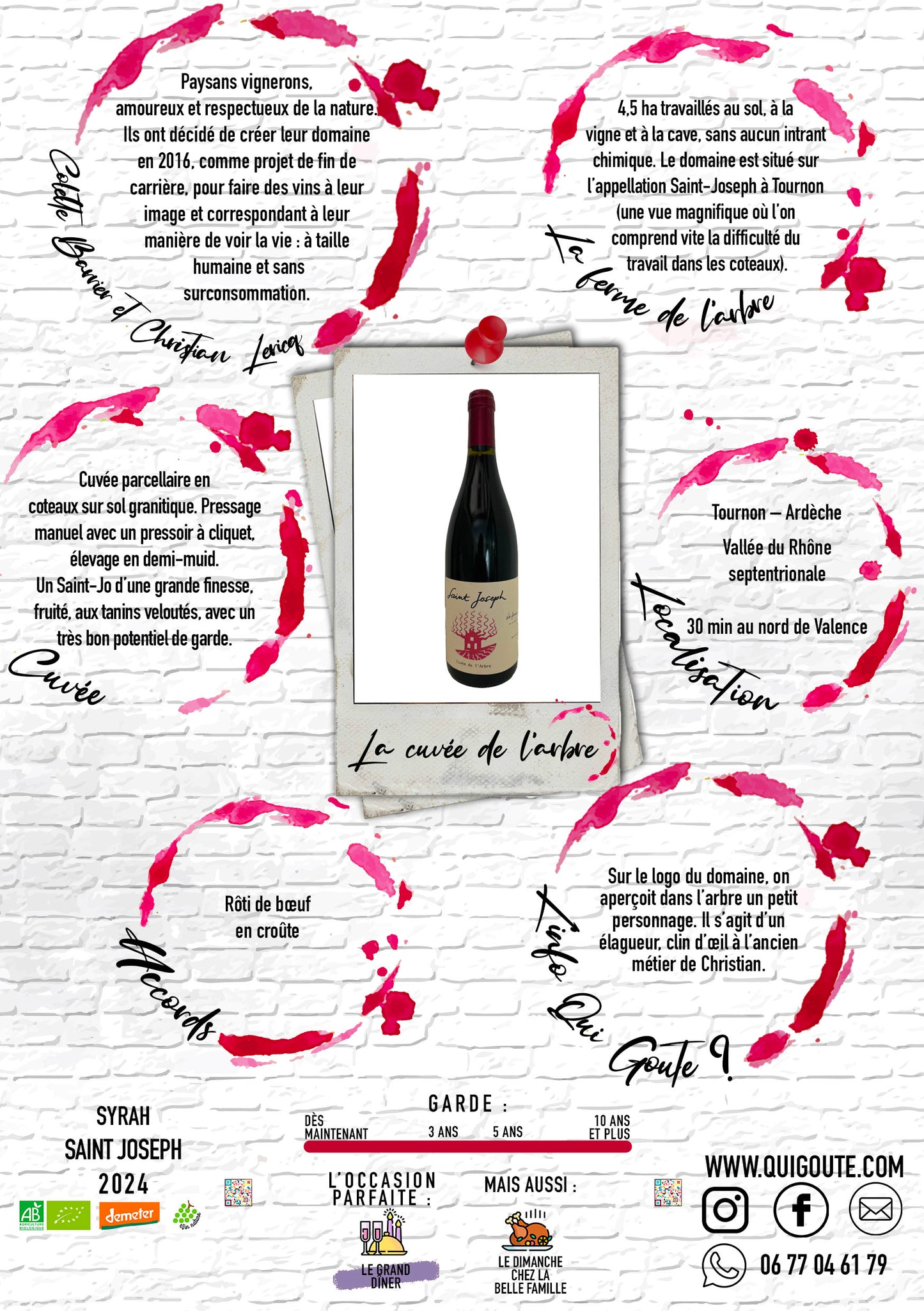 Saint Joseph "La cuvée de l'arbre" 2024