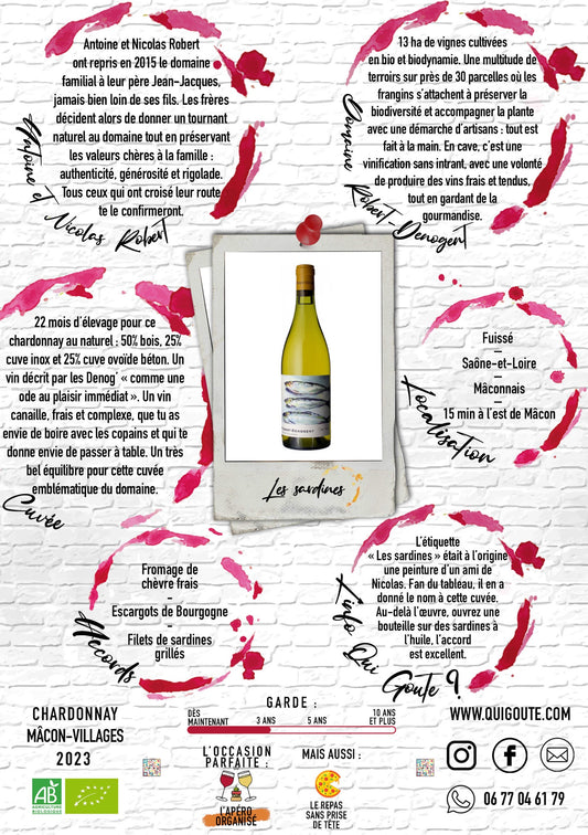 Mâcon-Villages - Les Sardines 2023 - Domaine Robert-Denogent
