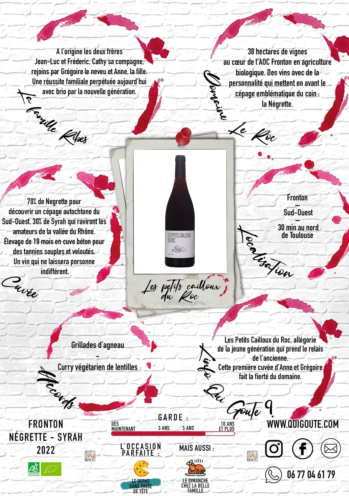 "Les Petits Cailloux du Roc" 2022 - Domaine Le Roc