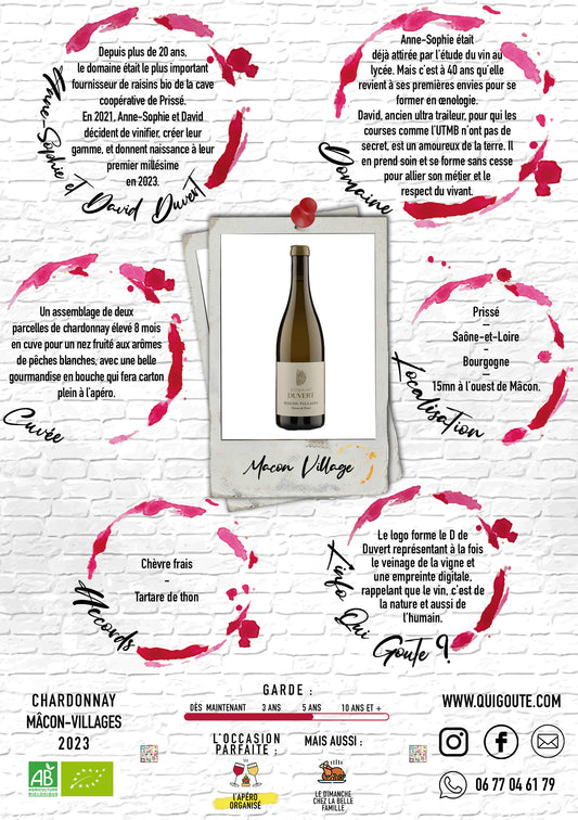 Mâcon-Villages 2023 - Domaine Duvert