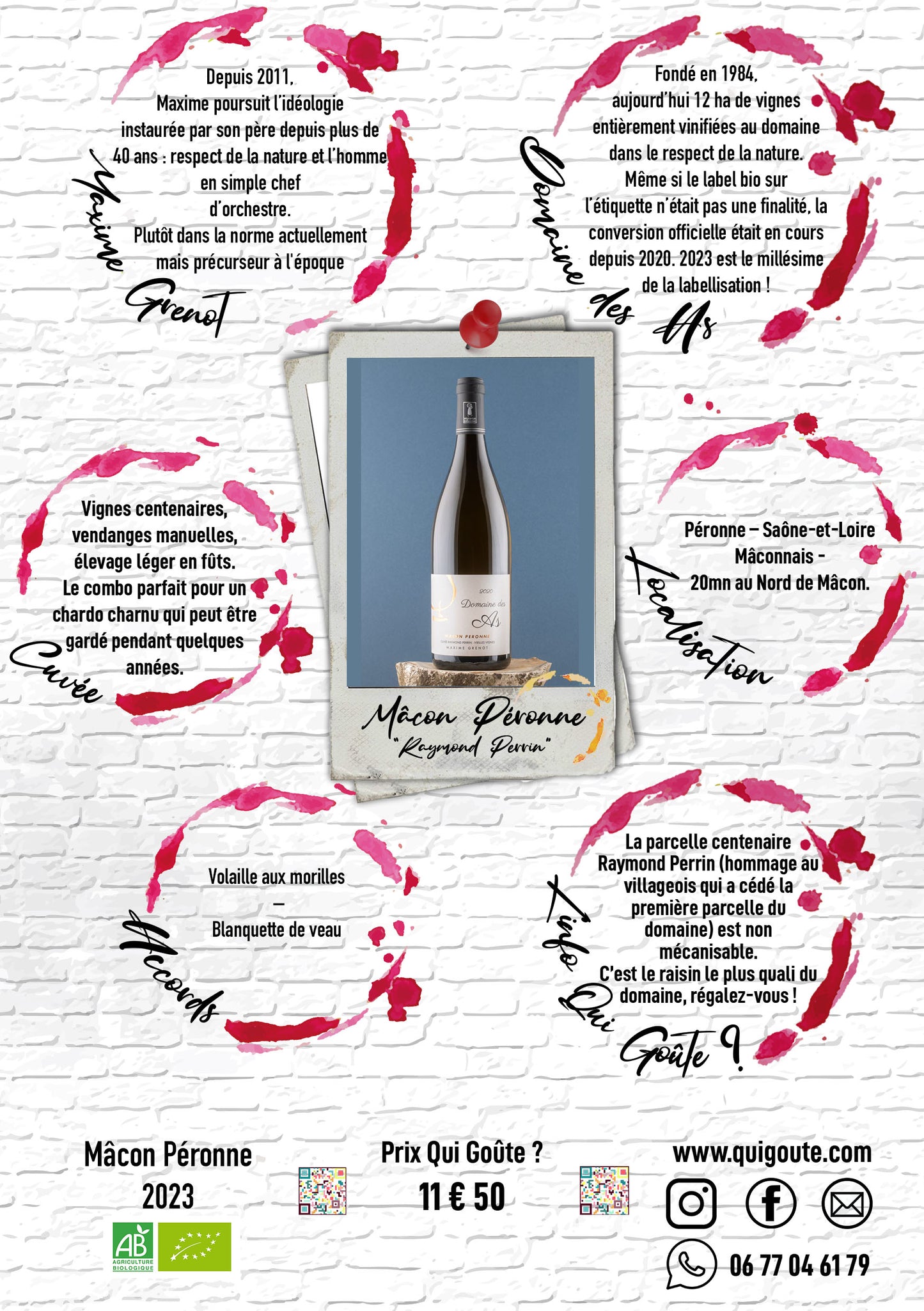 Mâcon Péronne "Raymond Perrin" 2023 - Domaine des As