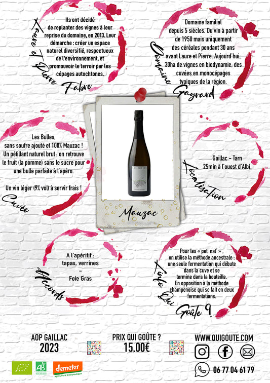 Les Bulles... Mauzac 2023 - Gayrard