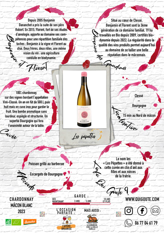Les pépettes 2023 - Domaine des Gandines