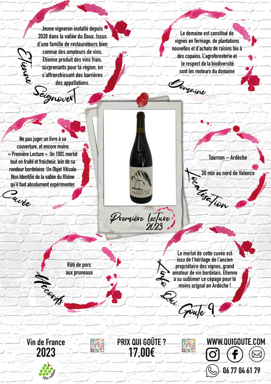 Première lecture 2023 - Etienne Seignovert