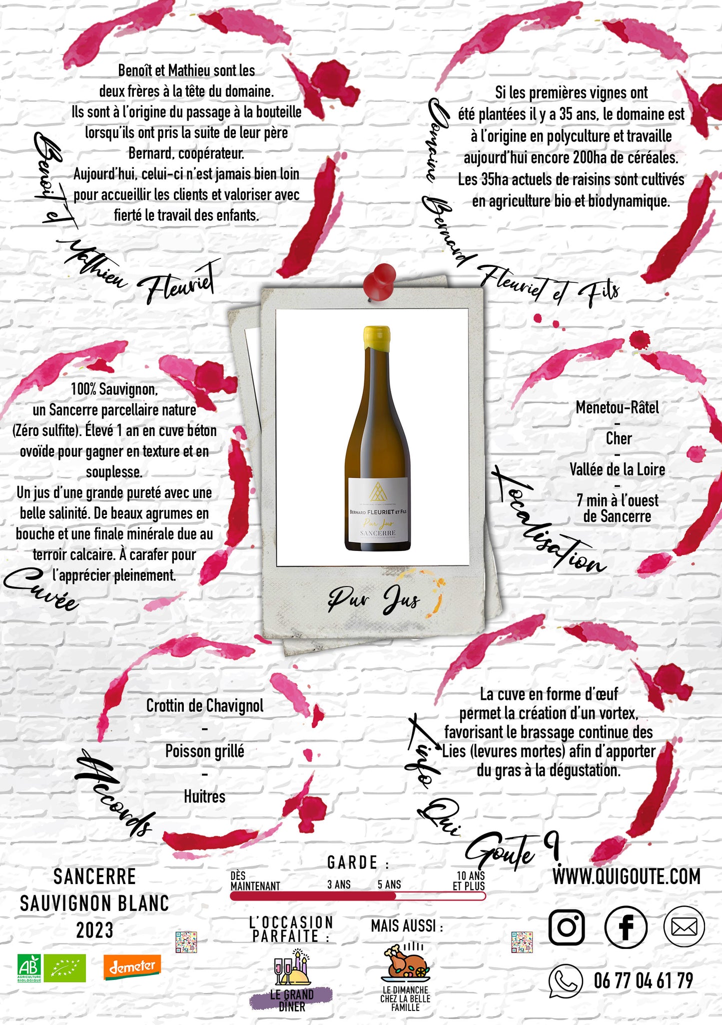 Sancerre "Pur Jus" 2023 - Bernard Fleuriet et Fils