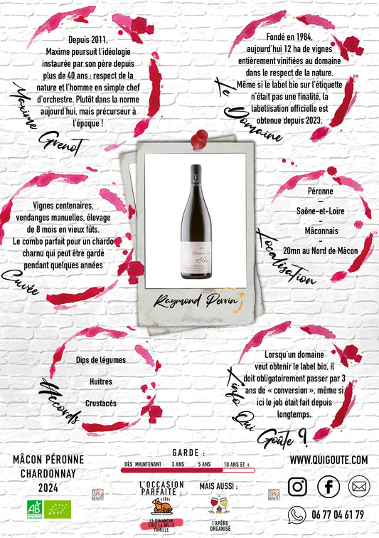 Mâcon Péronne "Raymond Perrin" 2024 - Domaine des As