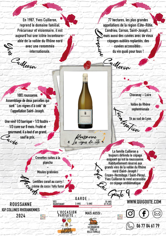 Roussanne « Les vignes d’à coté » 2024 - Yves Cuilleron