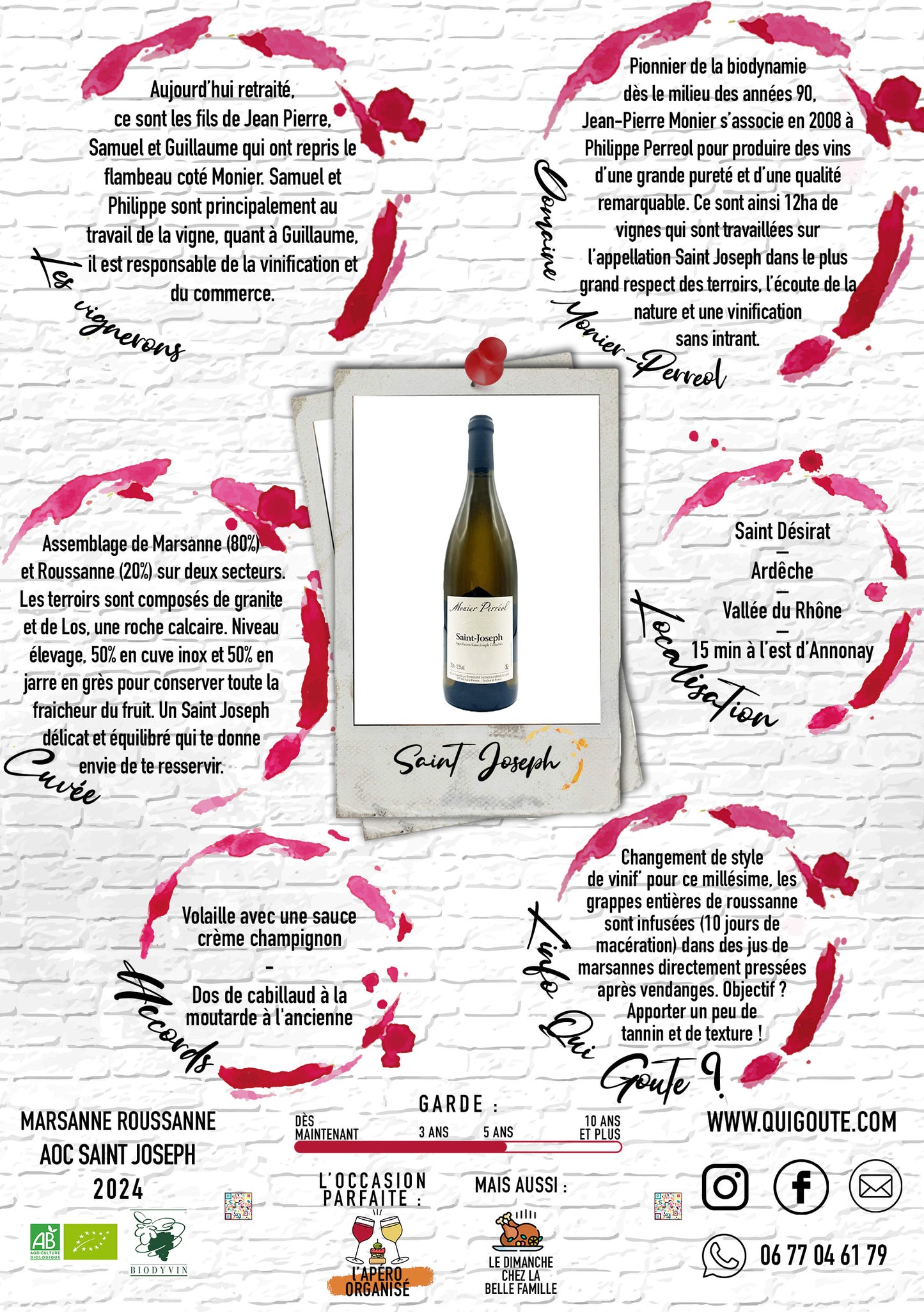 Saint-Joseph blanc 2023 - Monier Perréol