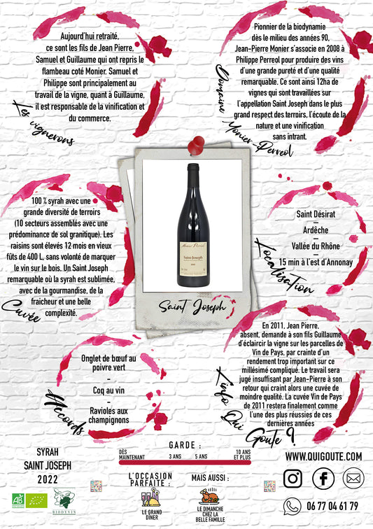 Saint-Joseph rouge - Monier Perreol