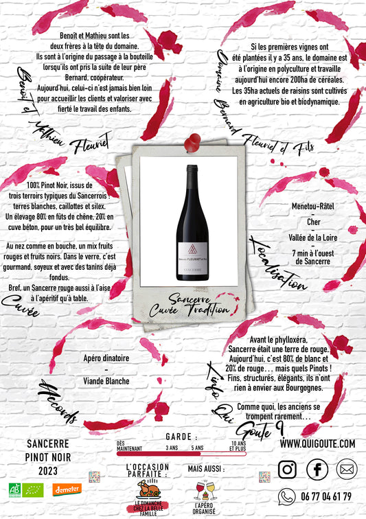 Sancerre "Tradition rouge" 2023 - Bernard Fleuriet et Fils
