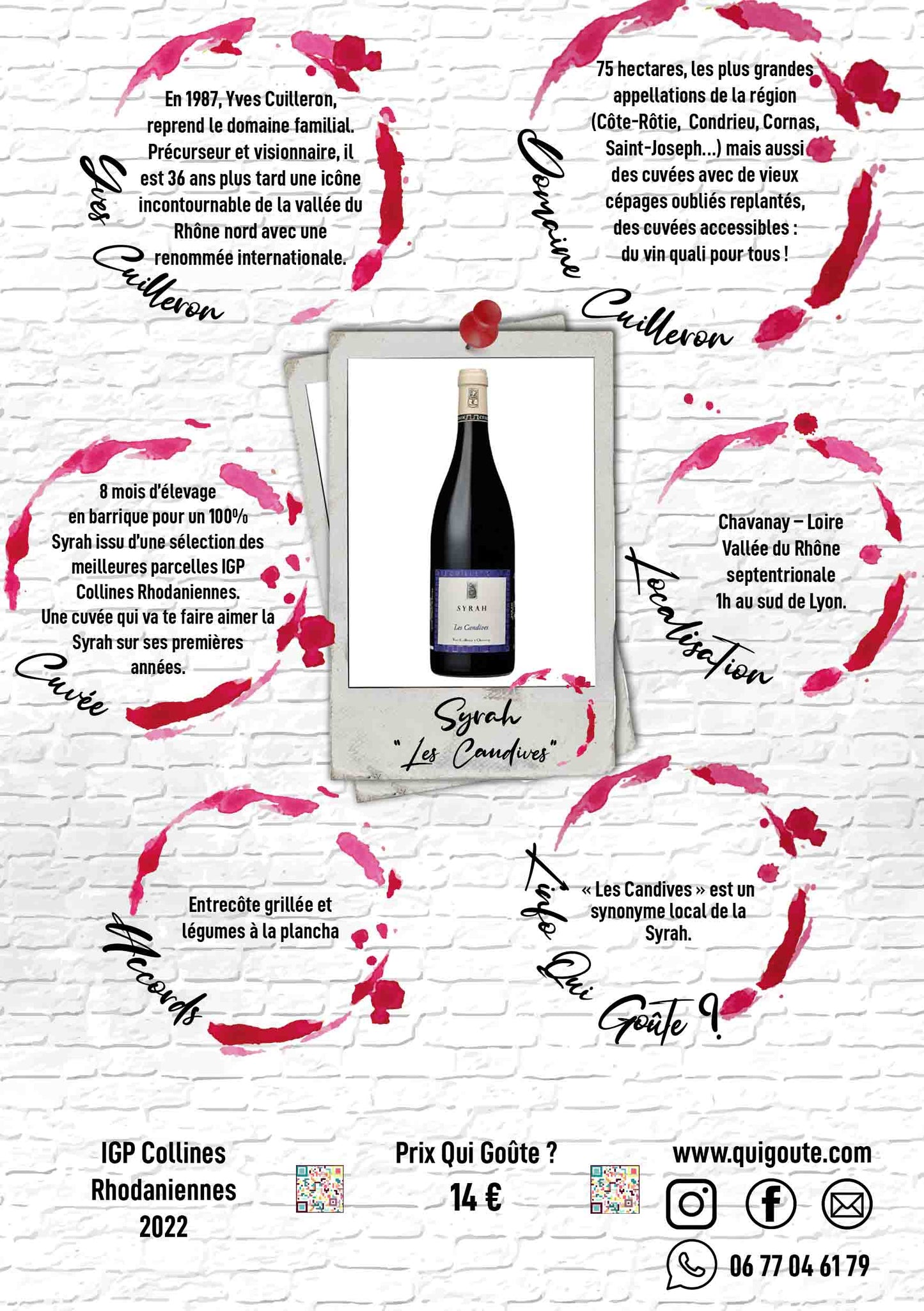 Syrah Les Candives 2022 - Yves Cuilleron