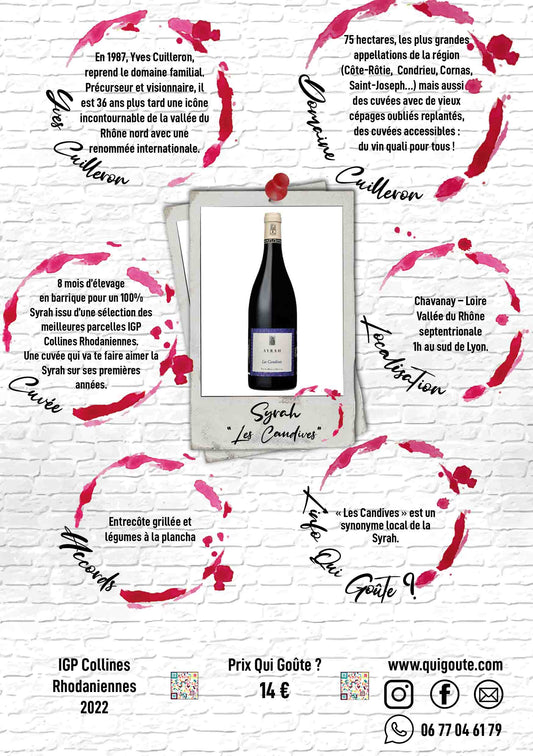Syrah Les Candives 2022 - Yves Cuilleron