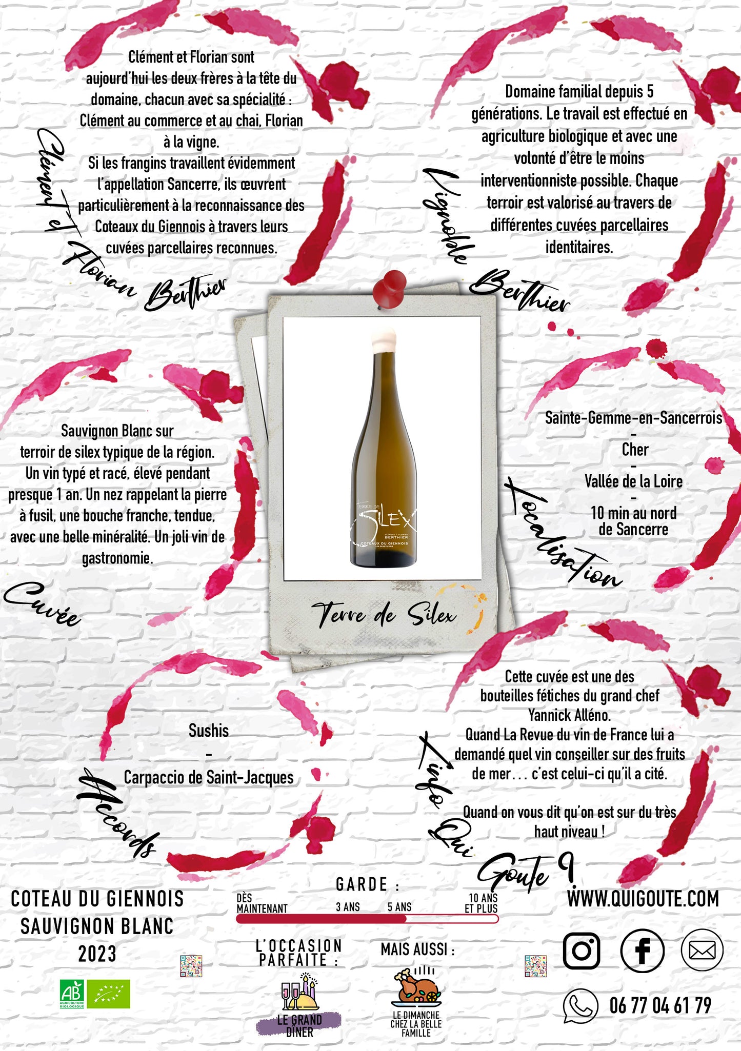 "Terre de Silex" 2023 - Vignobles Berthier