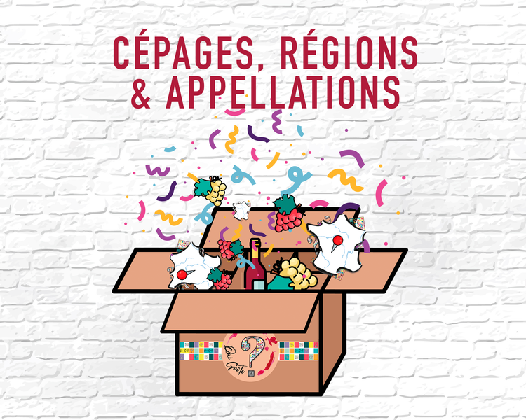 Coffrets cépages, régions et appellations