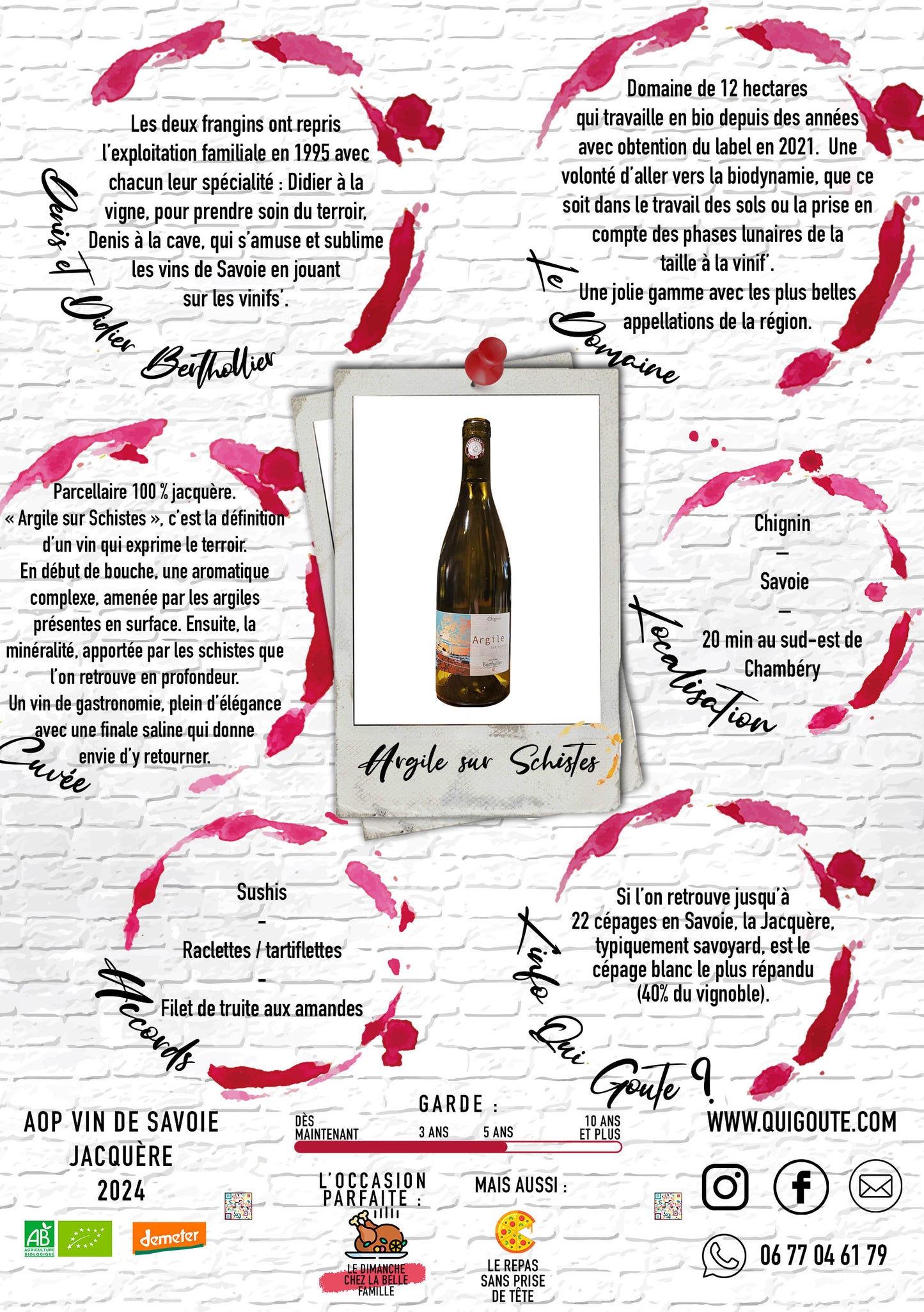 Argile sur Schiste - Denis et Didier Berthollier