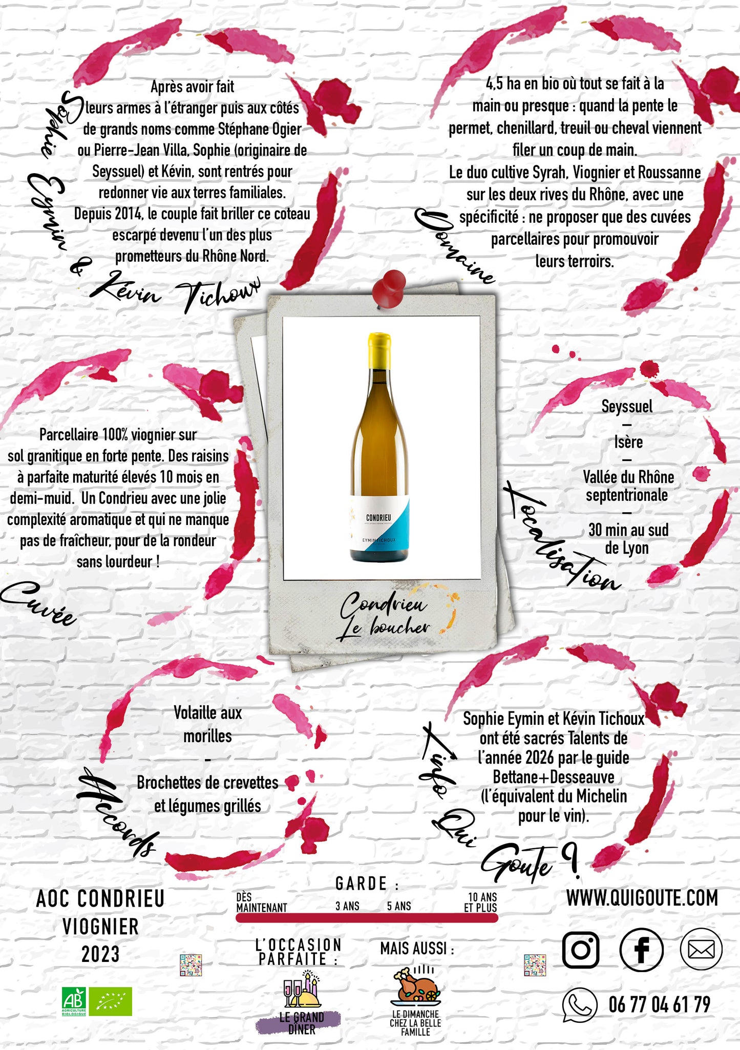 Condrieu "Le Boucher" 2023 - Eymin Tichoux