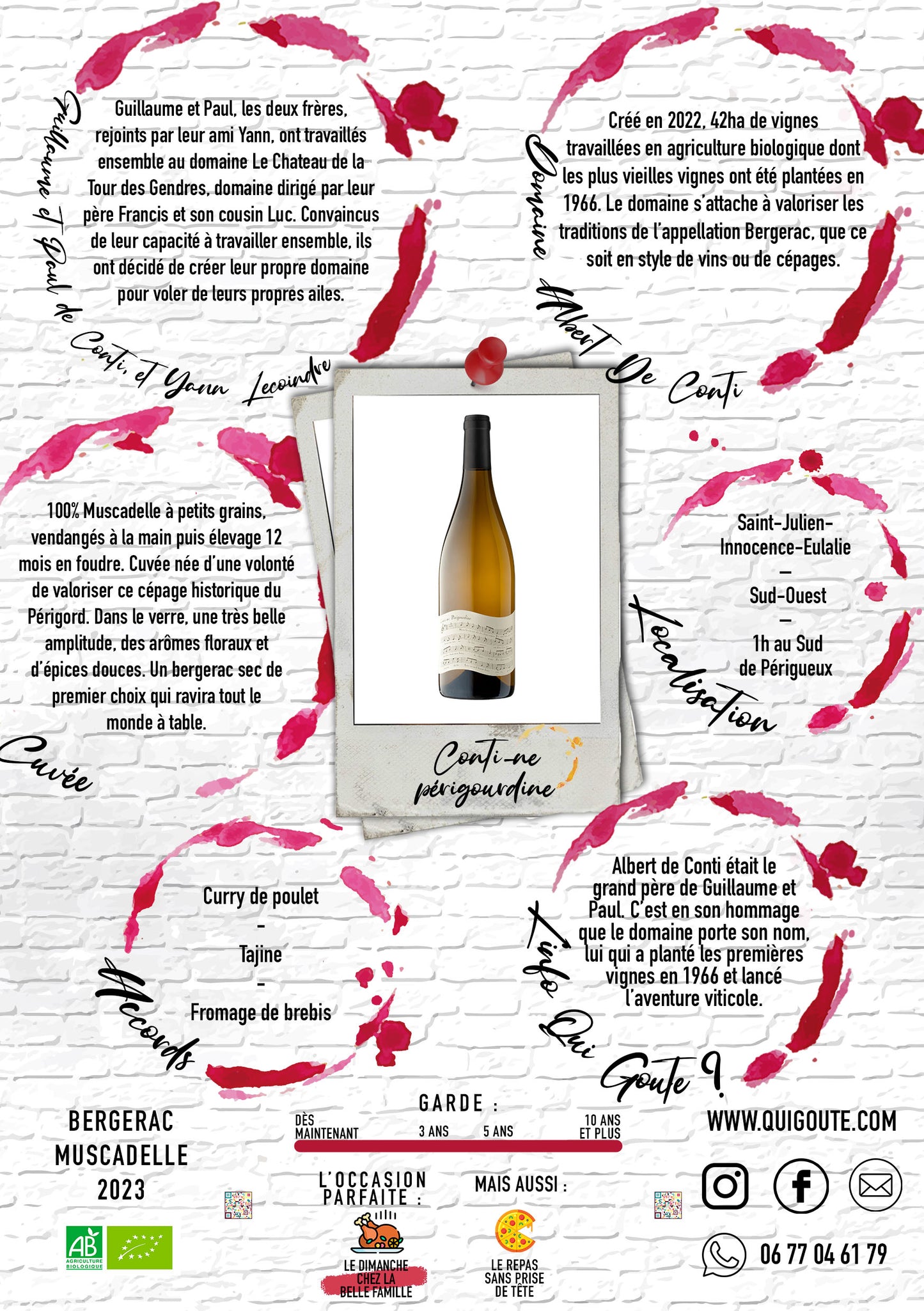 "Contine Périgourdine" 2023 - Domaine Albert de Conti