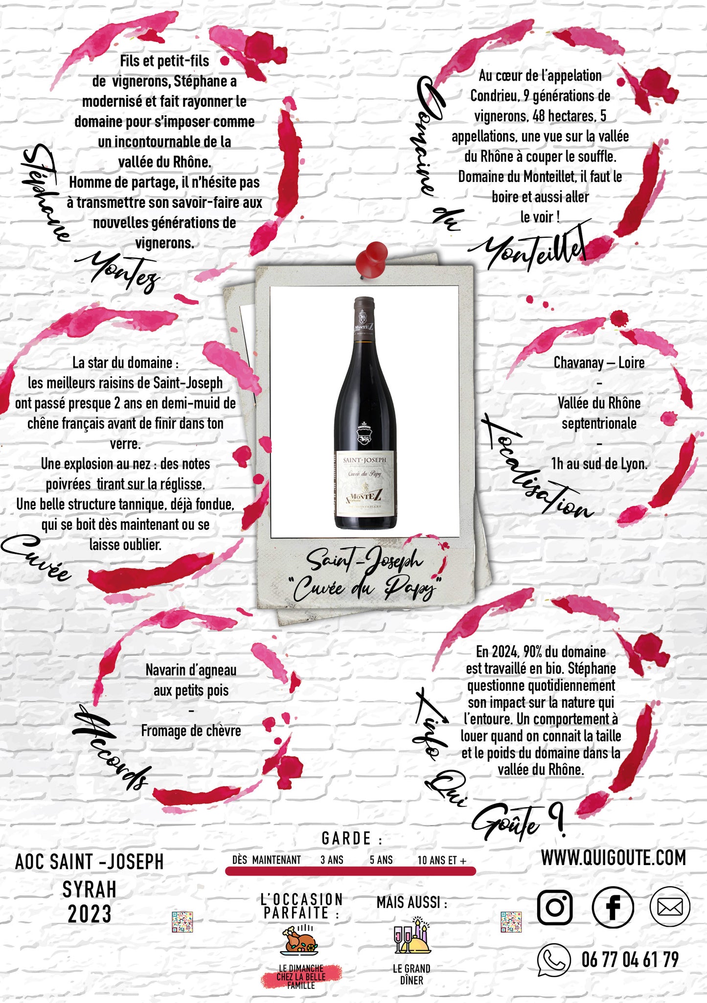 Saint-Joseph "Cuvée du Papy" 2023 - Stéphane Montez