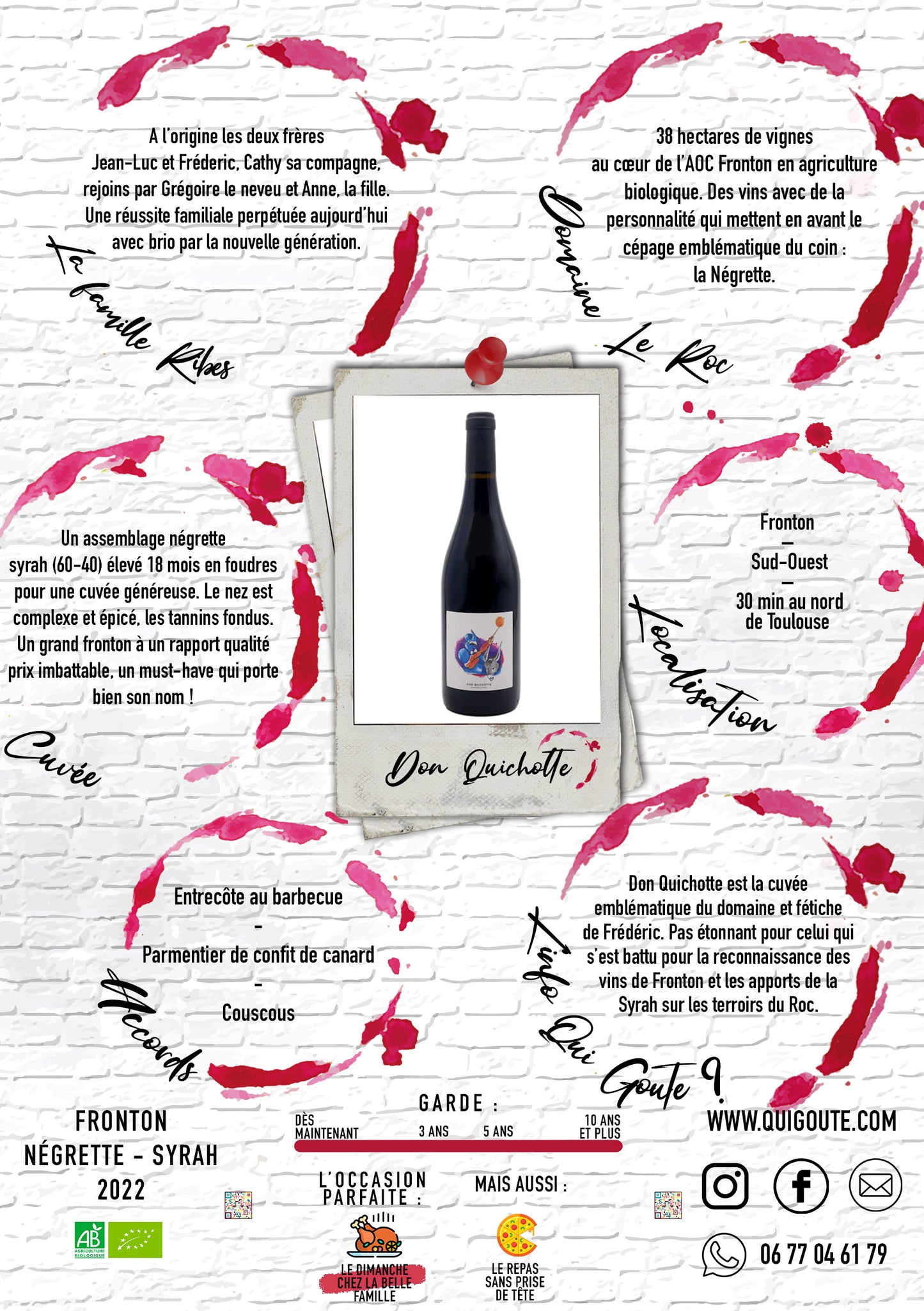 "Don Quichotte" 2022 - Domaine le Roc