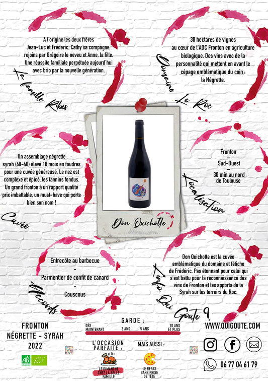 "Don Quichotte" 2022 - Domaine le Roc