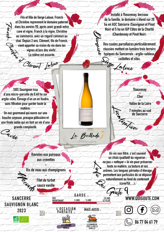 Sancerre "La Brillade" 2023 - Domaine Serge Laloue