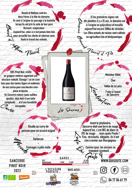 Sancerre "Les Saurins" 2023 - Bernard Fleuriet et Fils