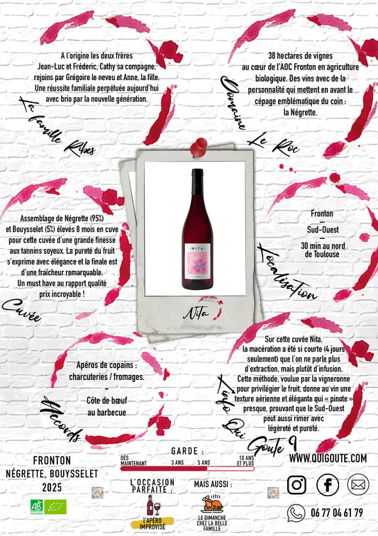 " Nita " 2025 - Domaine le Roc