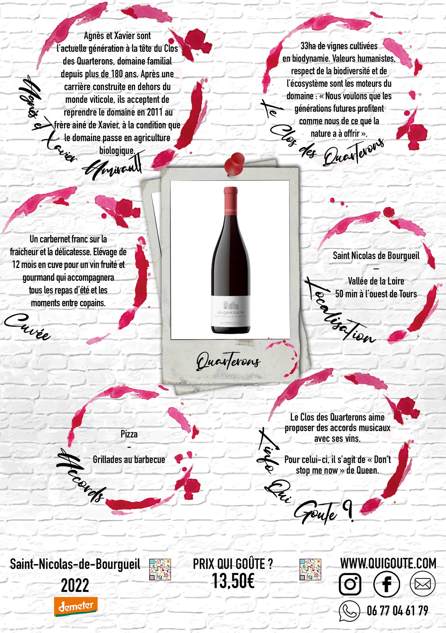 Les Quarterons 2022 -  Clos des Quarterons