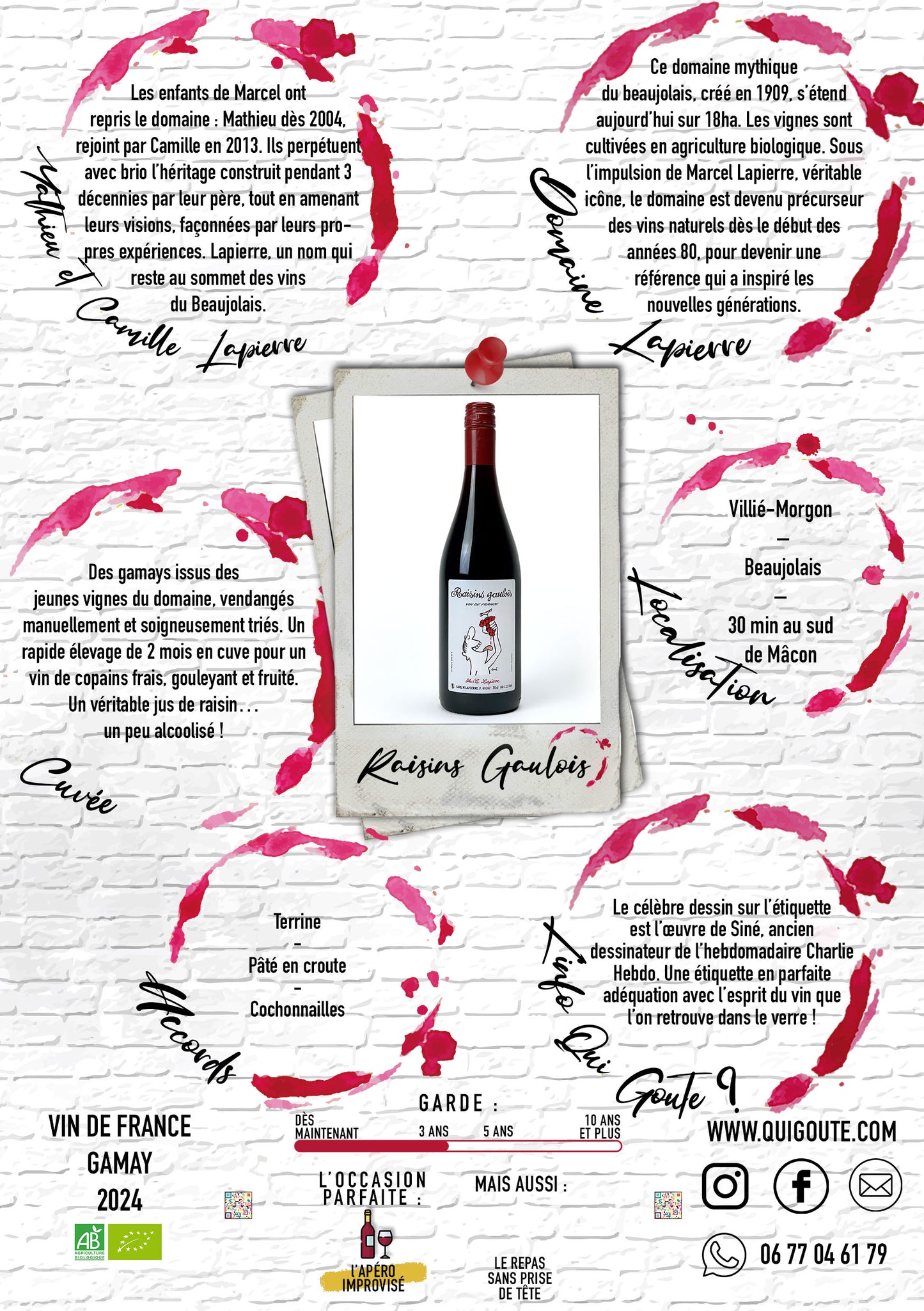 Raisins Gaulois 2024- Domaine Lapierre