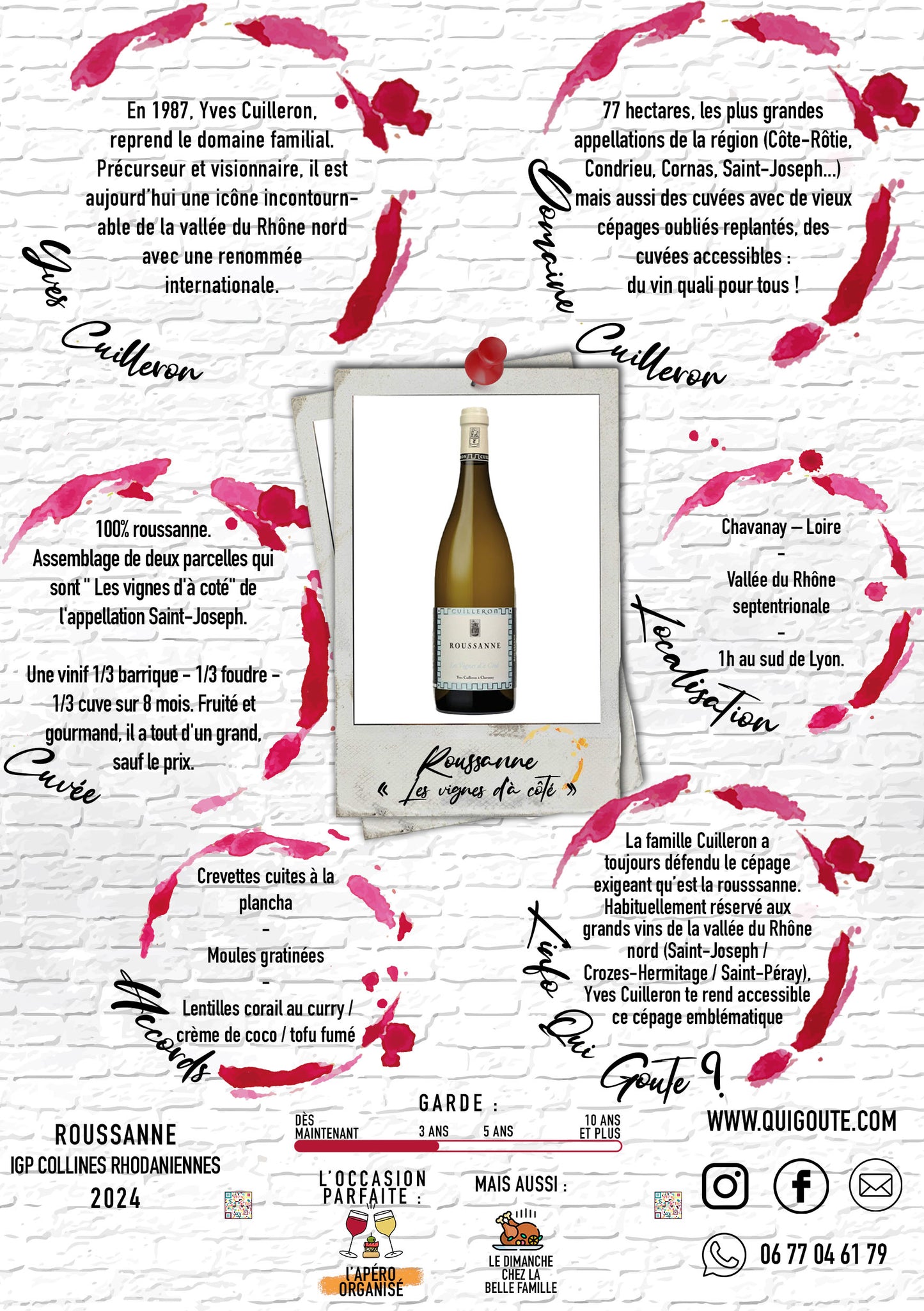 Roussanne « Les vignes d’à coté » 2024 - Yves Cuilleron