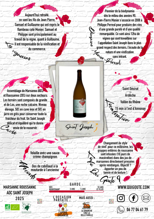 Saint-Joseph blanc 2025 - Monier Perréol