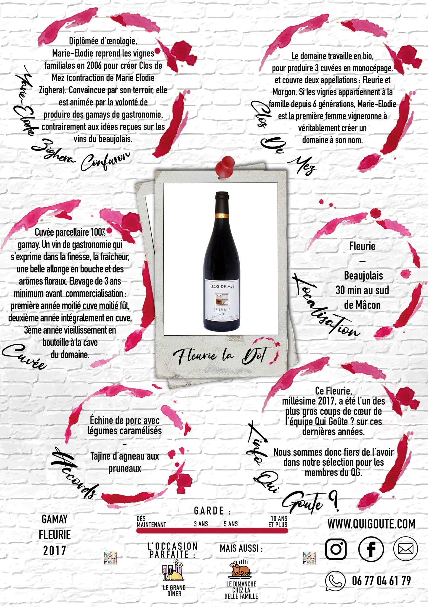 Fleurie La Dot 2017 - Clos de Mez